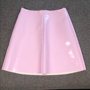 Pastel Pink Vinyl Skirt